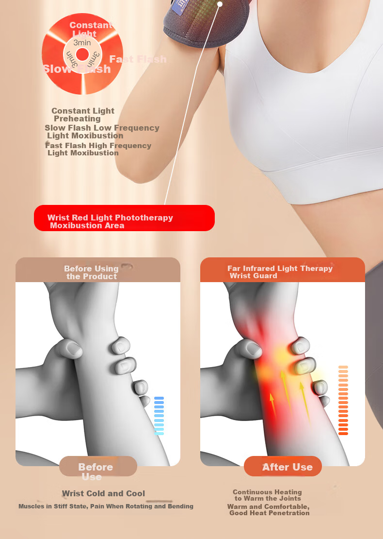 Distant Liaoyuan [Red Light Therapy] Electric Heating Wrist Joint Tenosynovitis Hot Compress Care Device TFCC Wrist Massager 4