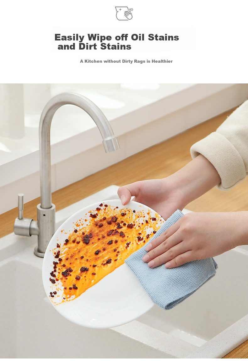 MENGTING Pull-Out Lazy Cleaning Cloth, 20cm X 20 Strips, Weekly Disposable Fine Fiber Disposable Cleaning Cloth, Kitchen Dishwashing Towel, Tea Towel 6