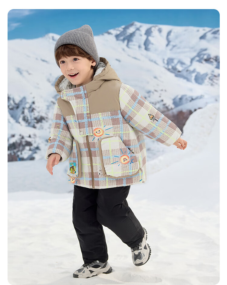 BALABALA balaOne Boys' Hooded Down Jacket Children's Winter Thick Warm Coat 2025 Model 208425107104 13