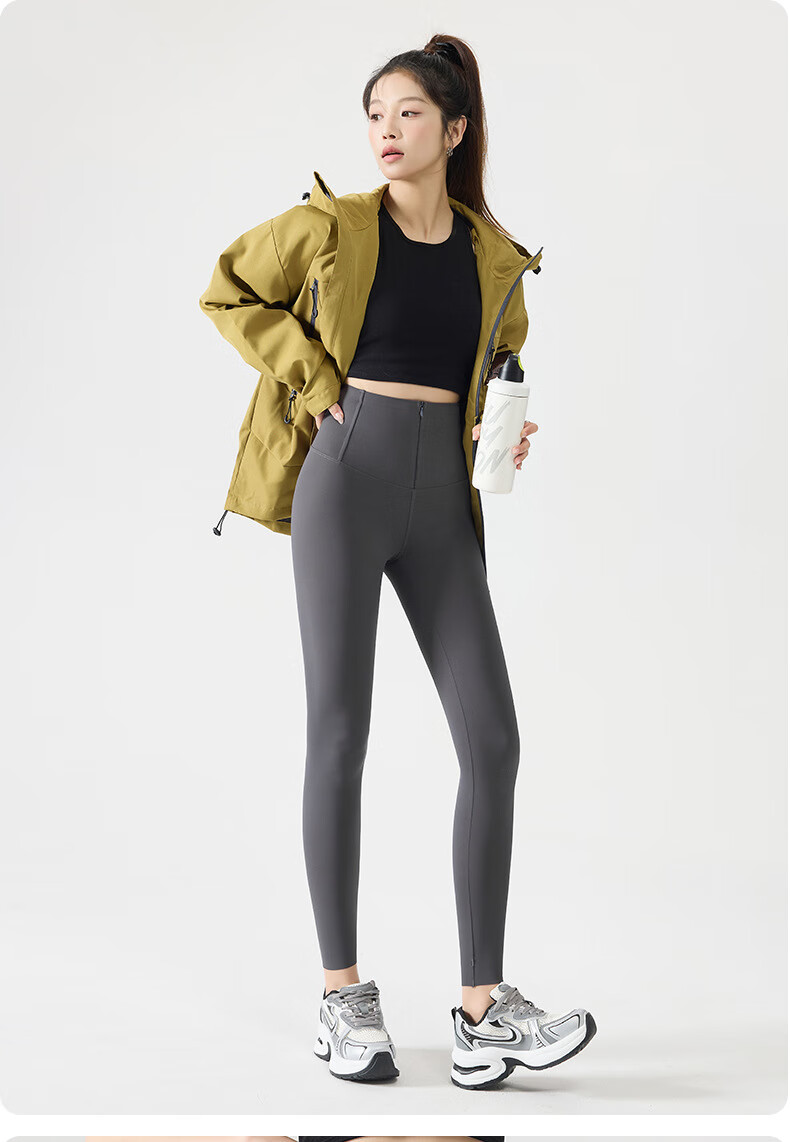 LangSha High-Waist Slimming Seamless Yoga Leggings for Women, Autumn New Stretchy Shaping Shark Pants 8