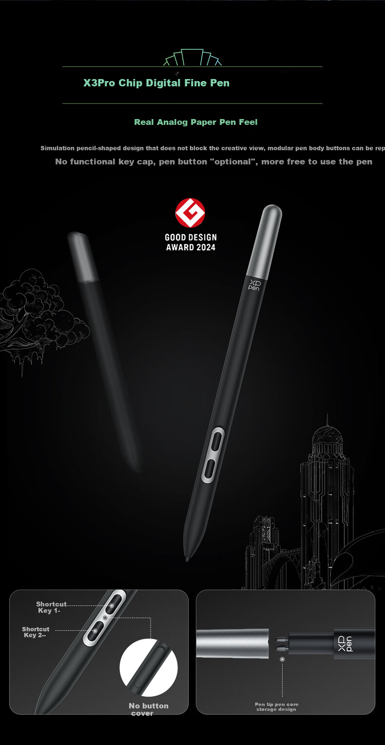 XP-Pen Artist Pro24 (High Refresh Rate), 165Hz Digital Screen, Drawing Tablet, Professional Computer Graphics Drawing Pad AP24, Connects to Laptop, Drawing Board, Writing Pad, Electronic Drawing Board 9