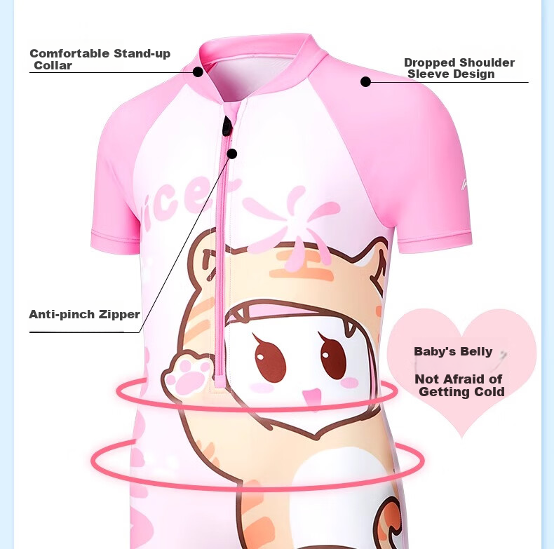 LI-NING Kids Swimsuit Girls Boys Toddler Fashion One-Piece Swimwear Size 130 4