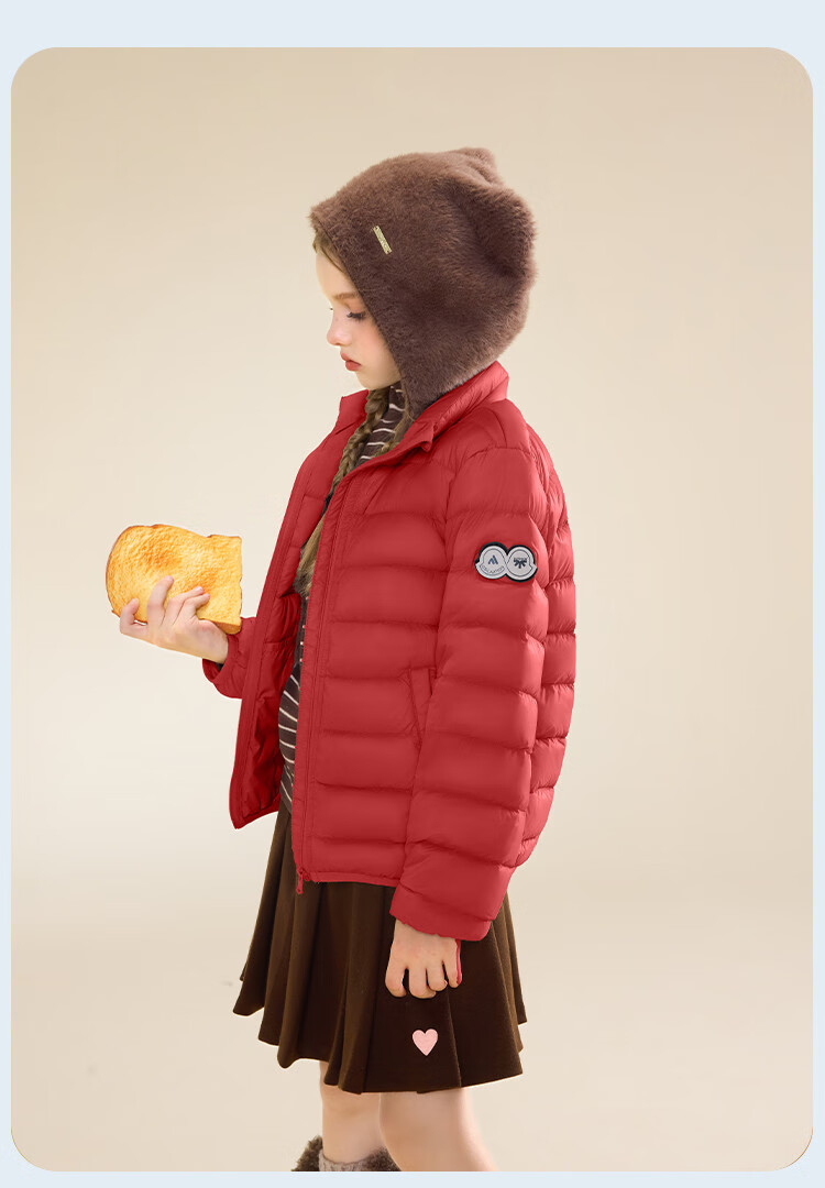ASK JUNIOR 90 Canada Duck Down Parent-Child Warmth Down Jacket 25 Winter Children's Boys and Girls Large Kids 7A Antibacterial Lightweight Warm Coat 12