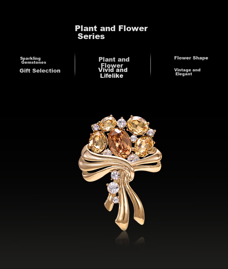 Eternelle French Original Design Austrian Crystal Brooch Elegant Versatile Accessory Corsage 2