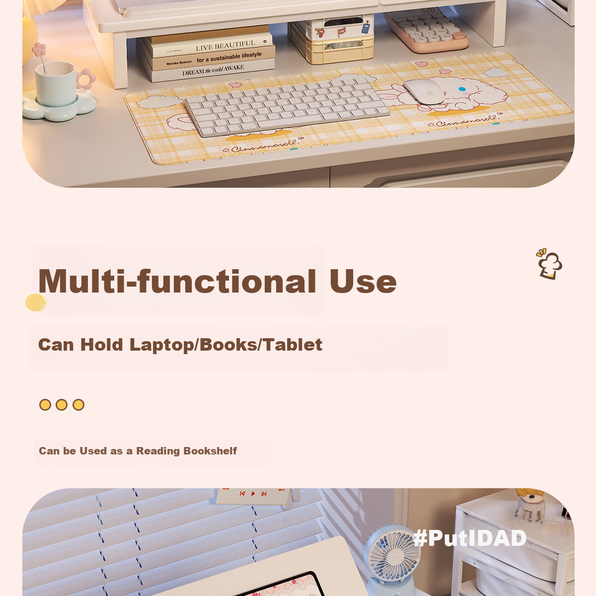 Mushuangfu Computer Riser Stand, Laptop Riser Stand, Vertical Computer Support Stand, Adjustable Height, Lifting And Storage Shelf 10