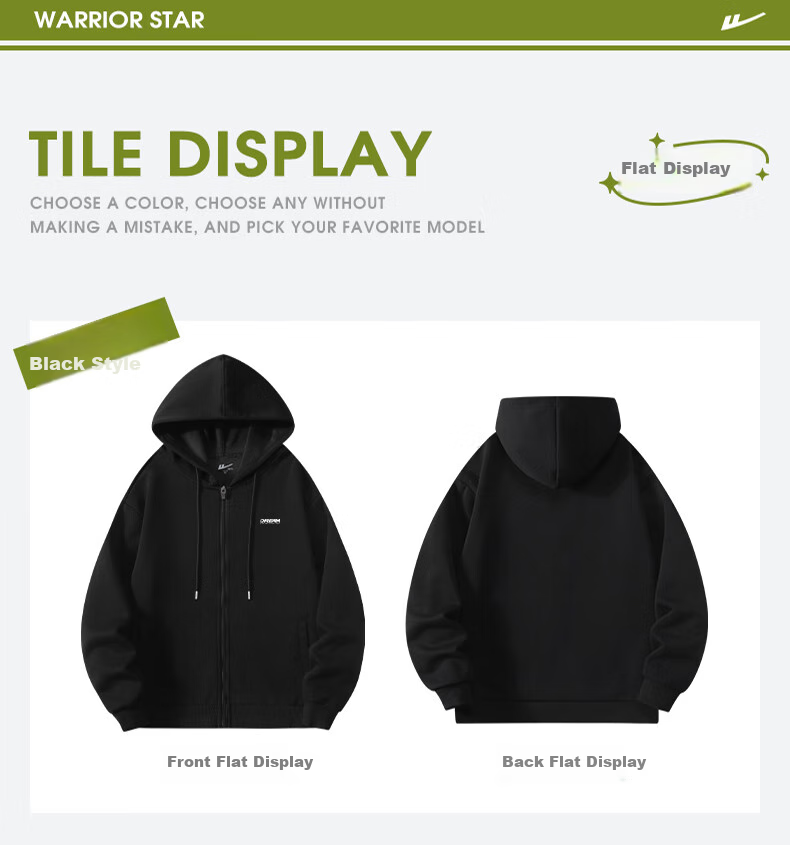 Warrior Hoodie Jacket for Men, Versatile Spring And Autumn Loose Casual Knit Cardigan Sweatshirt Sports Outerwear 22