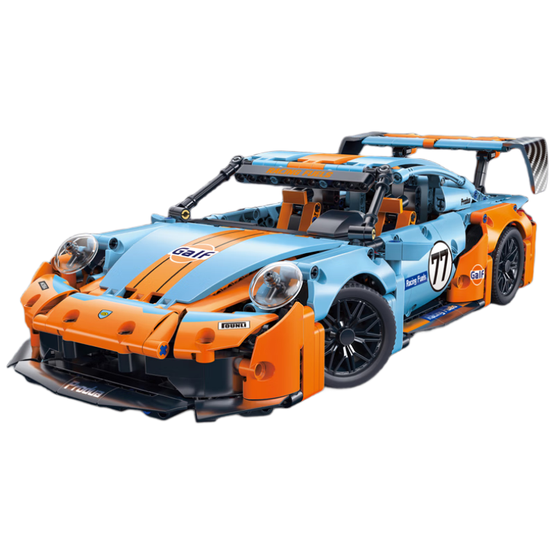 QZCX Porsche Building Block Remote Control Racing Car Educational Toy Assembly Racing Car LEGO Children's Birthday Gift for Boys Aged 6-14