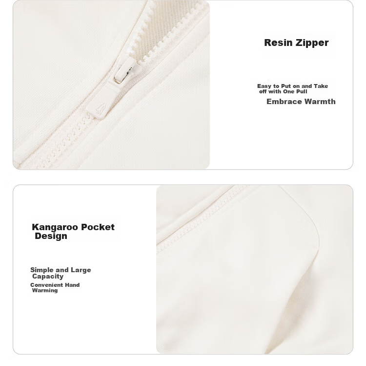 Hush Puppies Kids Knit Jacket Boys Big Kids Casual Hoodie Girls Hooded Sweatshirt Off-White 120 9