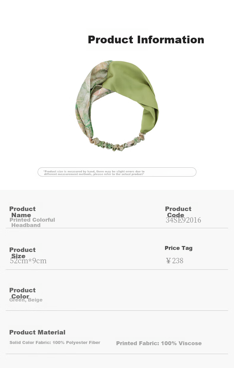 ELLE Simple Floral Print Headband, French Elegant Color-Block Hairband for Women, Face-Washing Headband, Gift for Girlfriend, Mid-Autumn Festival Present 8