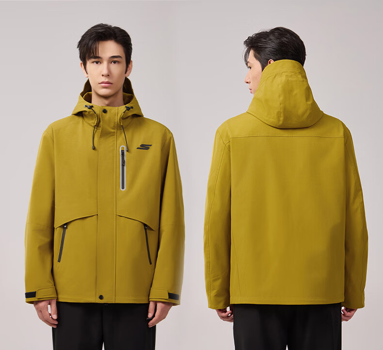 Skechers Men's Jacket 2026 Spring New Casual Hooded Warm Outdoor Water-Repellent Sports Windbreaker 12