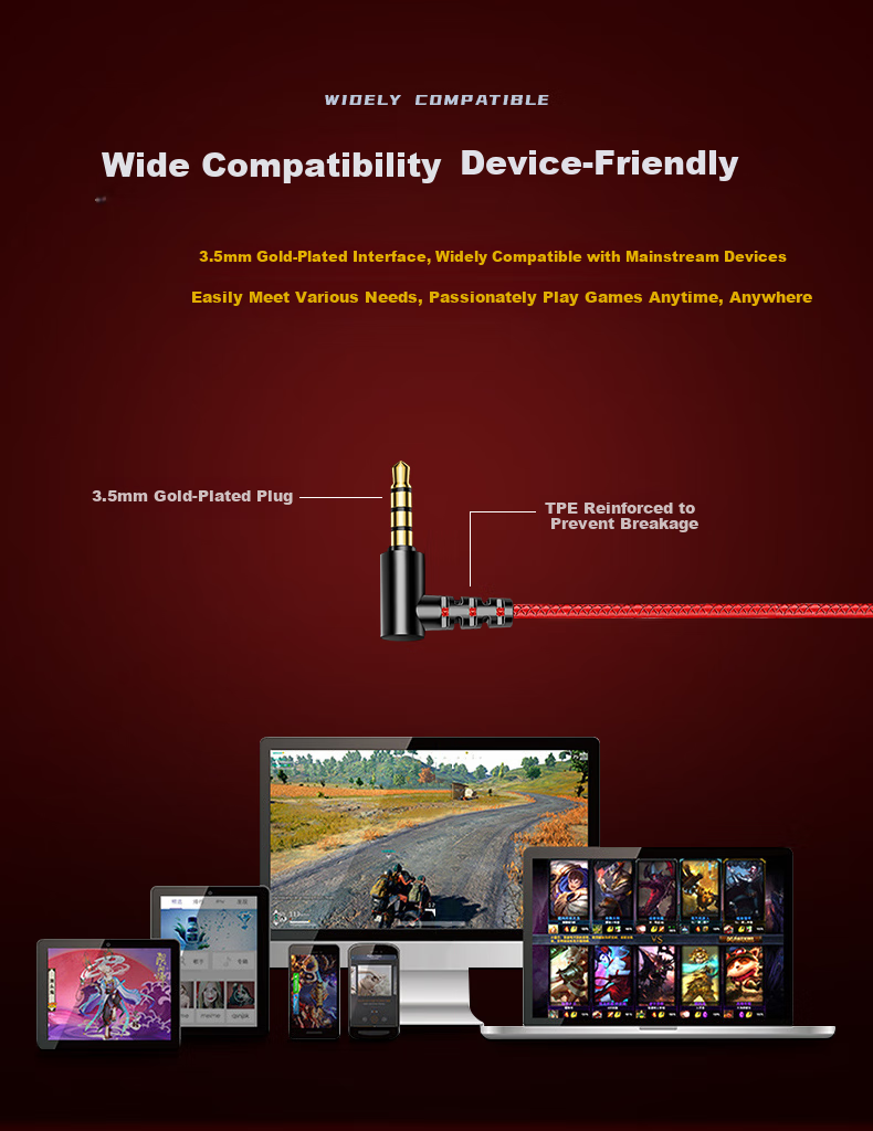 WITGOER Wired Gaming Headset, Specialized for Sound Positioning, 3.5mm In-Ear Design, for Desktop Computer, Latest 2026 Model with Microphone, Two-In HIFI Triangular Laptop, for PUBG 20