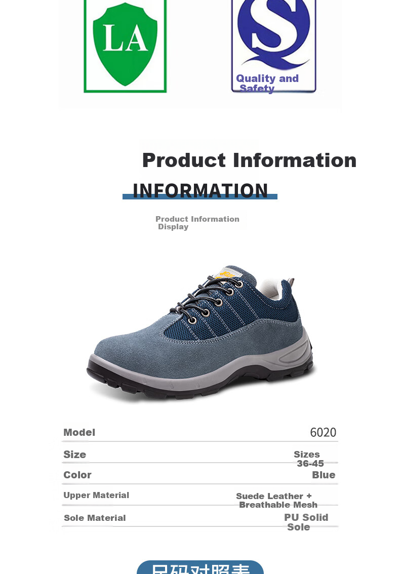 FUCHENG Safety Shoes for Men, Cowhide Steel Toe Cap, Anti-Smashing, Puncture-Resistant, Wear-Resistant Solid Sole Work Protective Safety Shoes 012 43 12