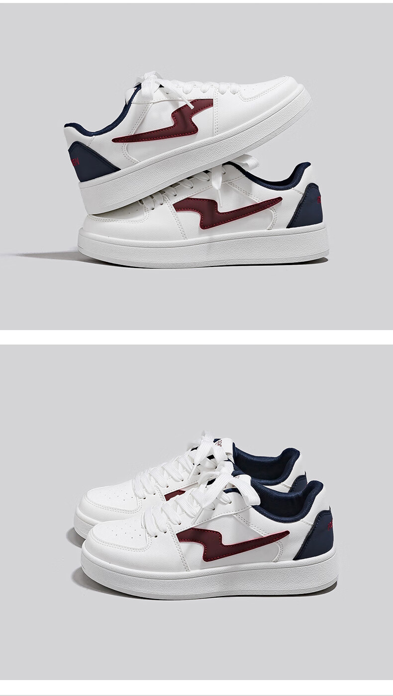 RENBEN Women's White Sneakers Ins Trendy Versatile 2026 New Student Korean Style High-End Popular Skate Shoes 15
