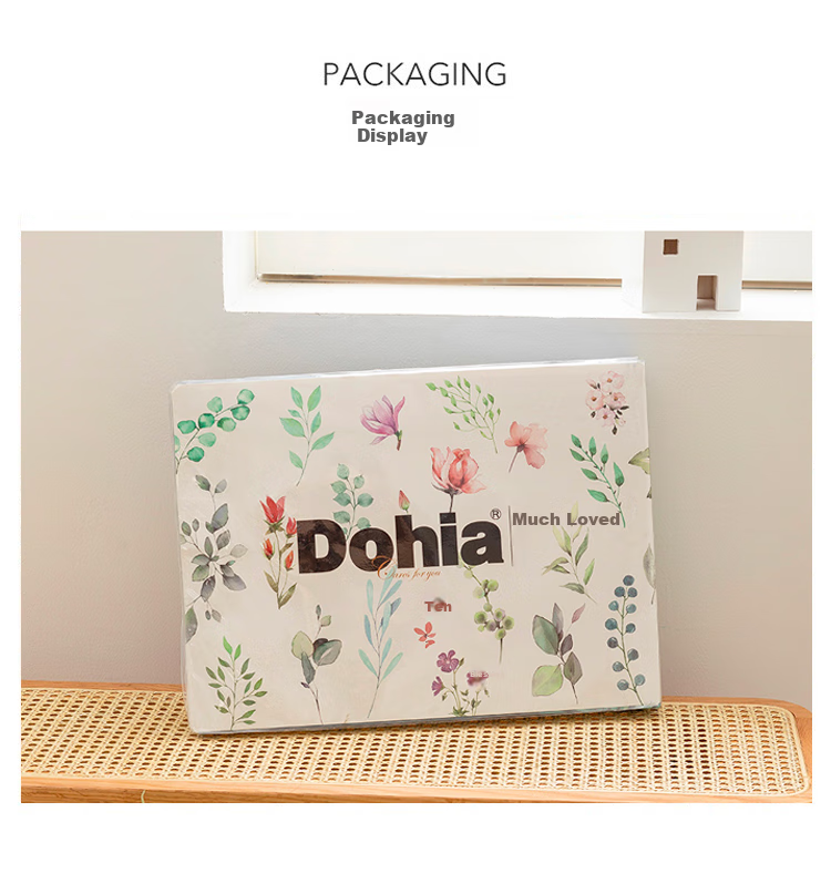 Dohia Pure Cotton Bedding Set of Four Pieces, 60-Count Pure Cotton Embroidered Bed Sheet And Duvet Cover Set, Bedding Kit for 1.8-Meter Bed, 229*230cm 15