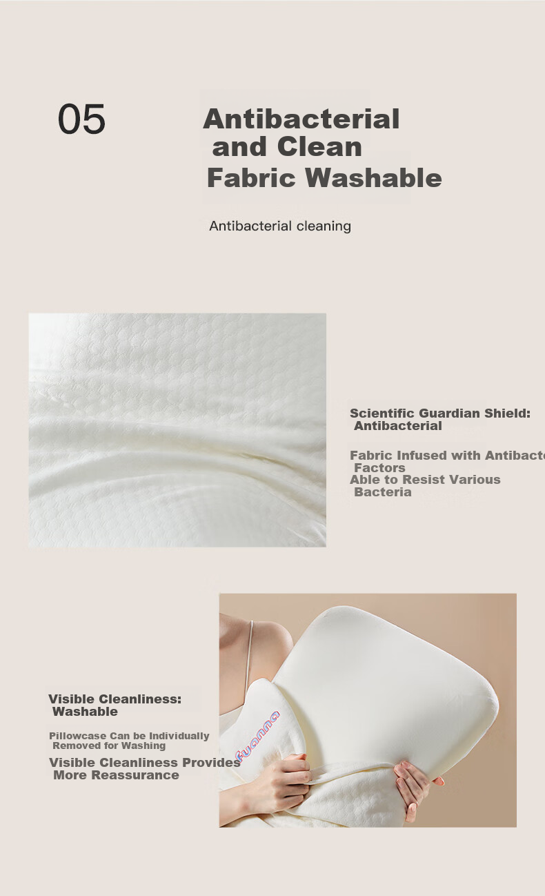 FUANNA Memory Foam Pillow for Adults, Cervical Pillow Core with Slow Rebound, Deep Sleep High Pillow, Single Piece 60*40cm 8