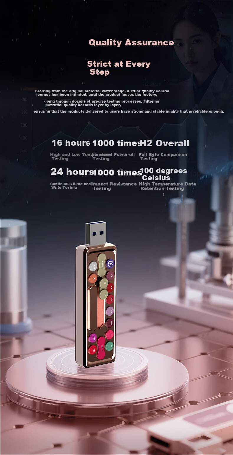 Lenovo 256GB Xiaoxin Solid State USB Flash Drive, Read Speed up to 550MB/s, Dual Interface USB3.2&Type-C High-Capacity Universal Flash Drive for Phones And Computers, Rose Gold 8