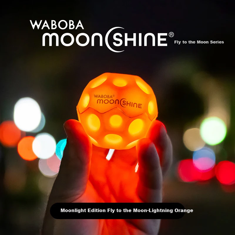 Мяч WABOBA "Лунная пыль" светящийся, эластичный, для активного отдыха и спорта, популярный лунный мяч с отверстиями, 1 шт.
