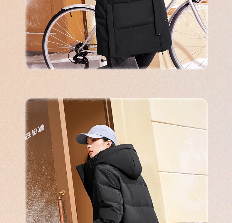 361° Long Down Jacket Unisex Winter New Three-Proof Warm Hooded Sports Casual Coat 632544301-1 10
