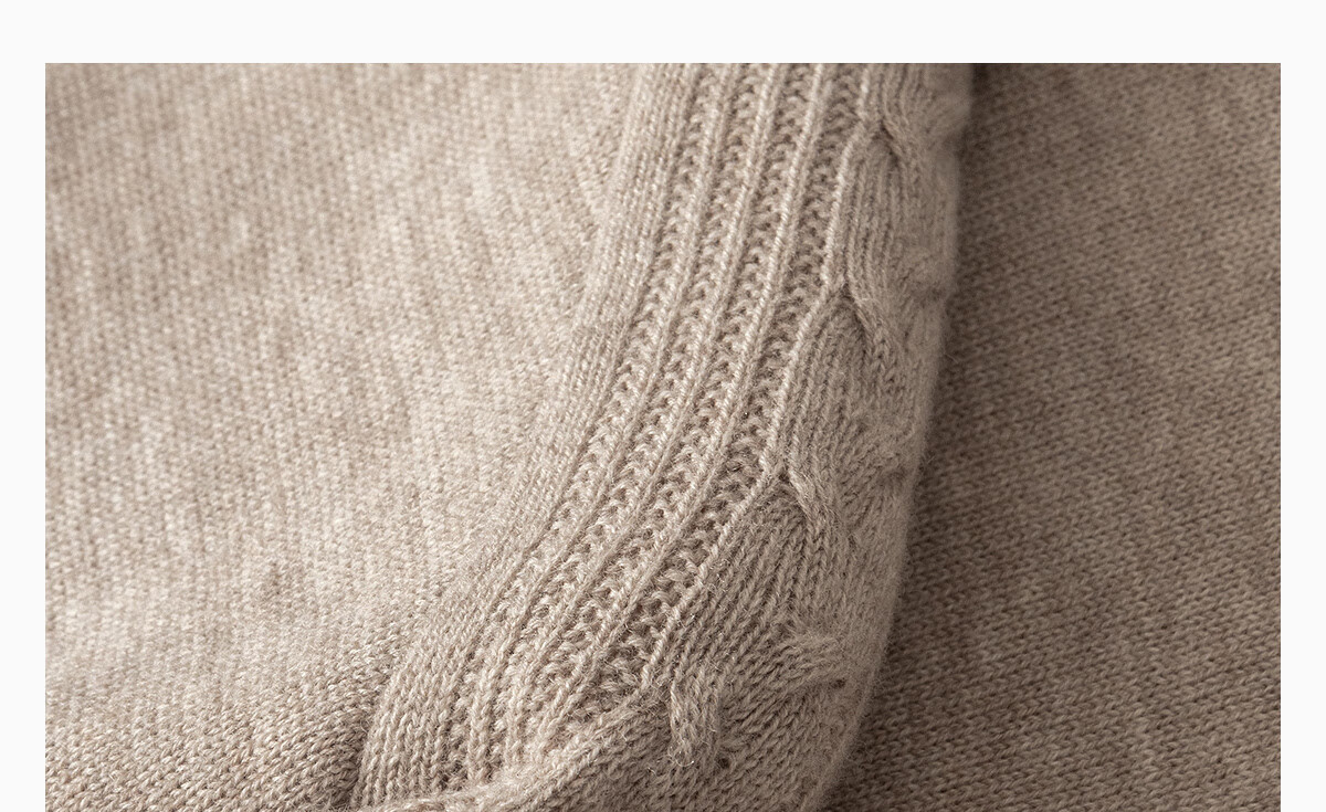 Hodo Heavyweight 100% Wool Men's Casual Half-Zip Thick Cable Knit Sweater 15