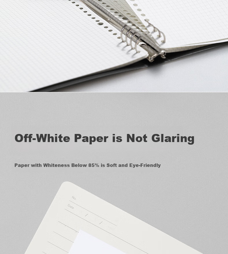 Deli B5 Flying Disc Buckle Loose-Leaf Notebook, Transparent Grid Refill Paper, 60 Sheets Per Book, HB560-3 6