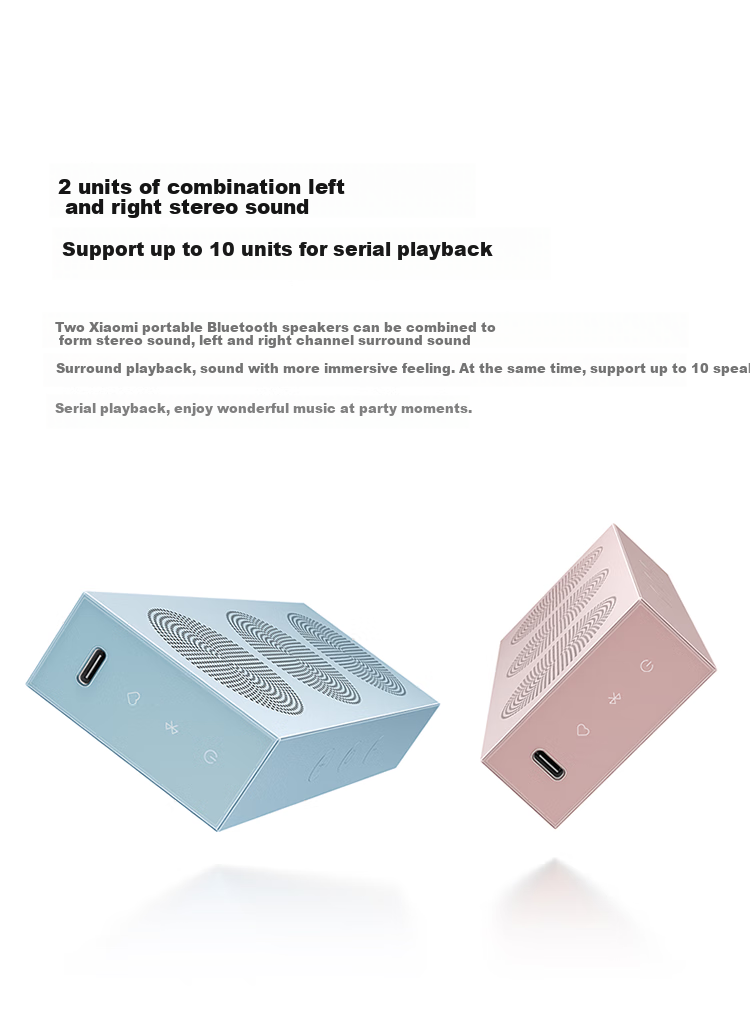 MI Xiaomi Portable Bluetooth Speaker, Titanium Color, Slim And Portable Desktop Bluetooth Speaker, MI 17 Launch Event Outdoor Speaker, Ultra-Thin Dustproof And Waterproof NFC 14