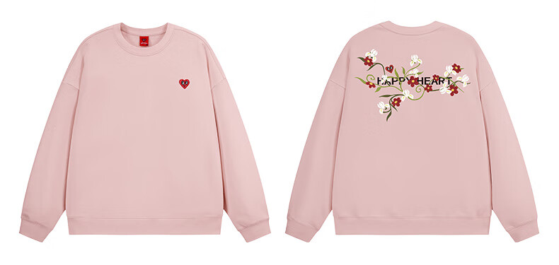 Chaersitaoxin American Floral Print Sweatshirt for Men, Spring And Autumn Round Neck Loose Casual Long Sleeve Couple's Wear, Black, Size M 13
