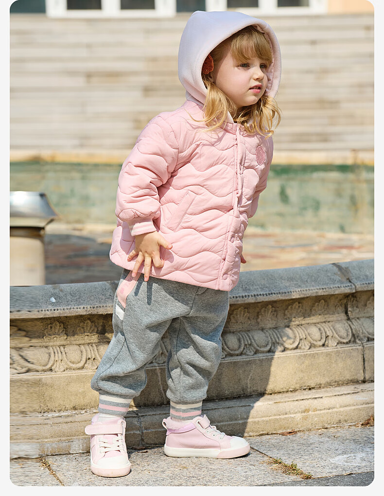 DAVE & BELLA Kids Patchwork Cotton Jacket Autumn Winter Boys Girls Water-Repellent Hooded Coat Class A 3