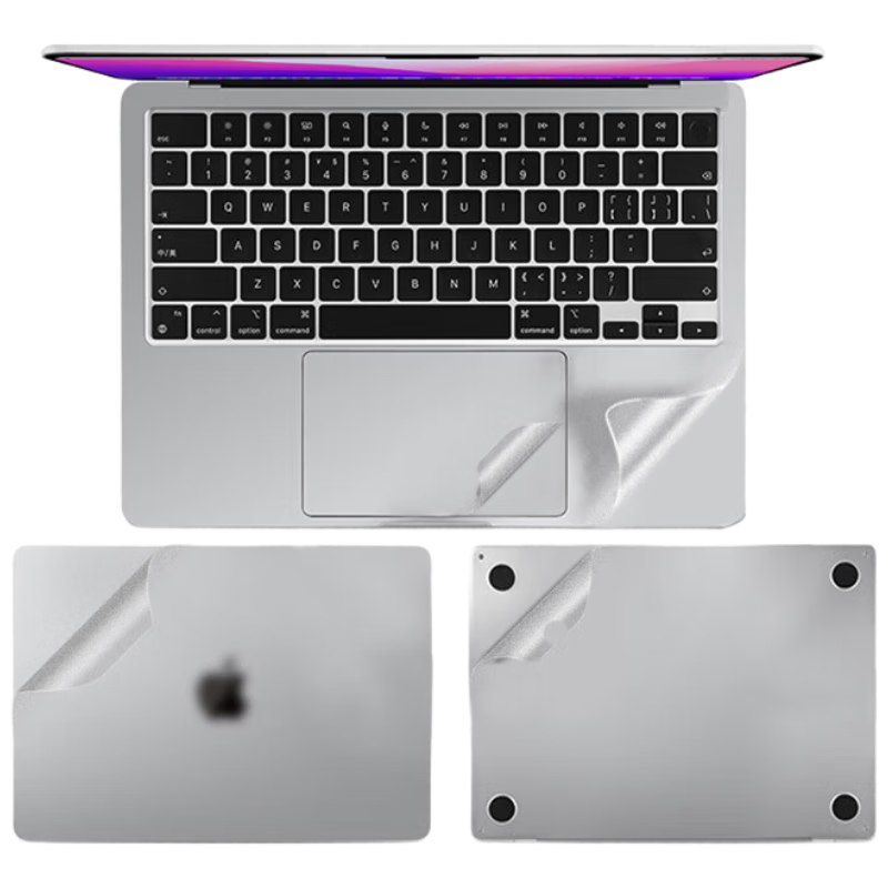 Jiasu Apple MacBook Air 2025/24/22 Model Case Film, 13.6-Inch Full Set Body Film, Frosted Transparent Outer Shell Sticker, Easy to Apply