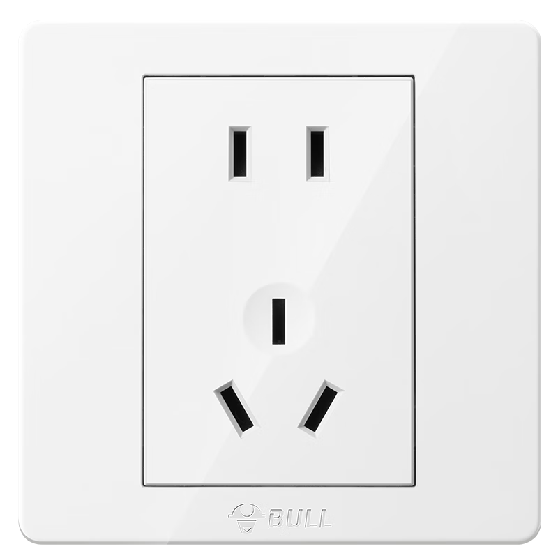 BULL Switch Socket, G07 Series, 10A Five-Hole Socket, 86-Type Socket Panel, G07Z223S, Ivory White