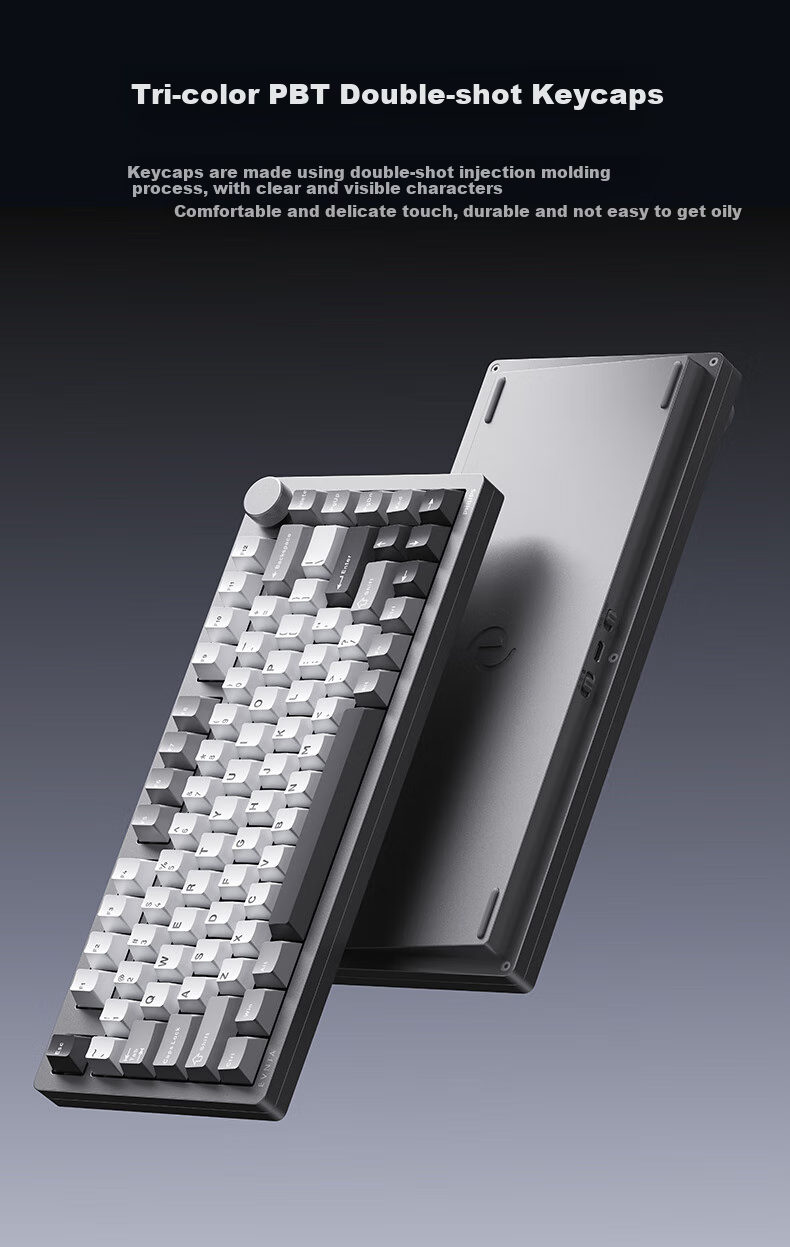 PHILIPS F610 Mechanical Keyboard, Wireless Tri-Mode Customizable Keyboard, Gasket Structure, Full Hot-Swappable Keys, Gaming E-Sports, Aluminum Keycap Keyboard, New Year's Gift for Boyfriend 6