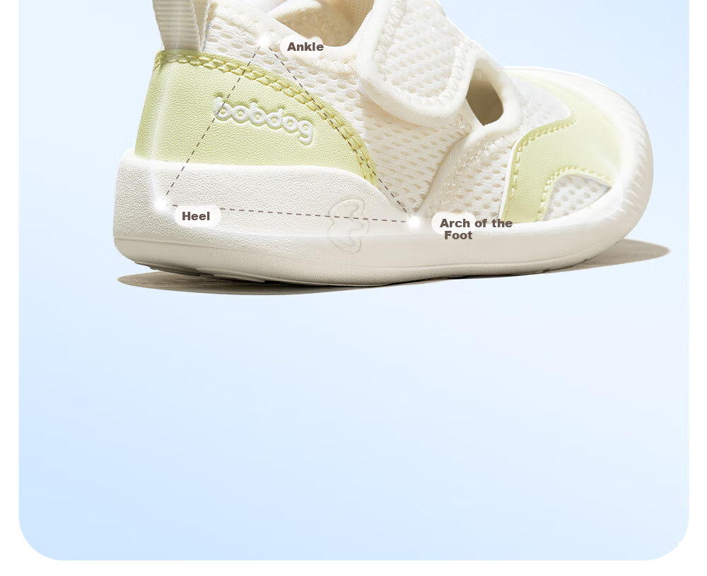 BOBDOG Children's Shoes, Baby Walking Sandals, Hollow Breathable Mesh, Soft Sole, Non-Slip, Boys And Girls Sneakers, Strawberry Pink, Size 23 12