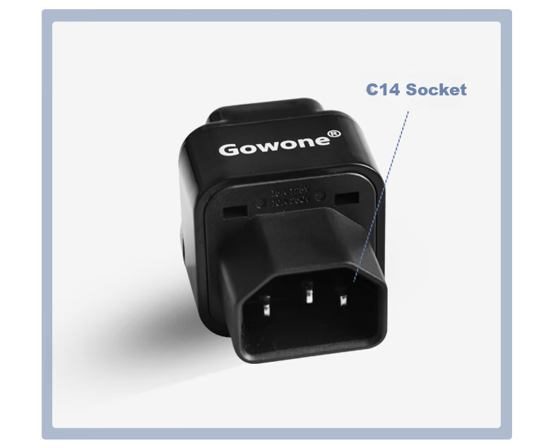 Gowone Server Room PDU Conversion Adapter, C13 Three-Prong to 10A Multi-Pin Universal Converter Socket, C14 to 10A Multi-Pi 8