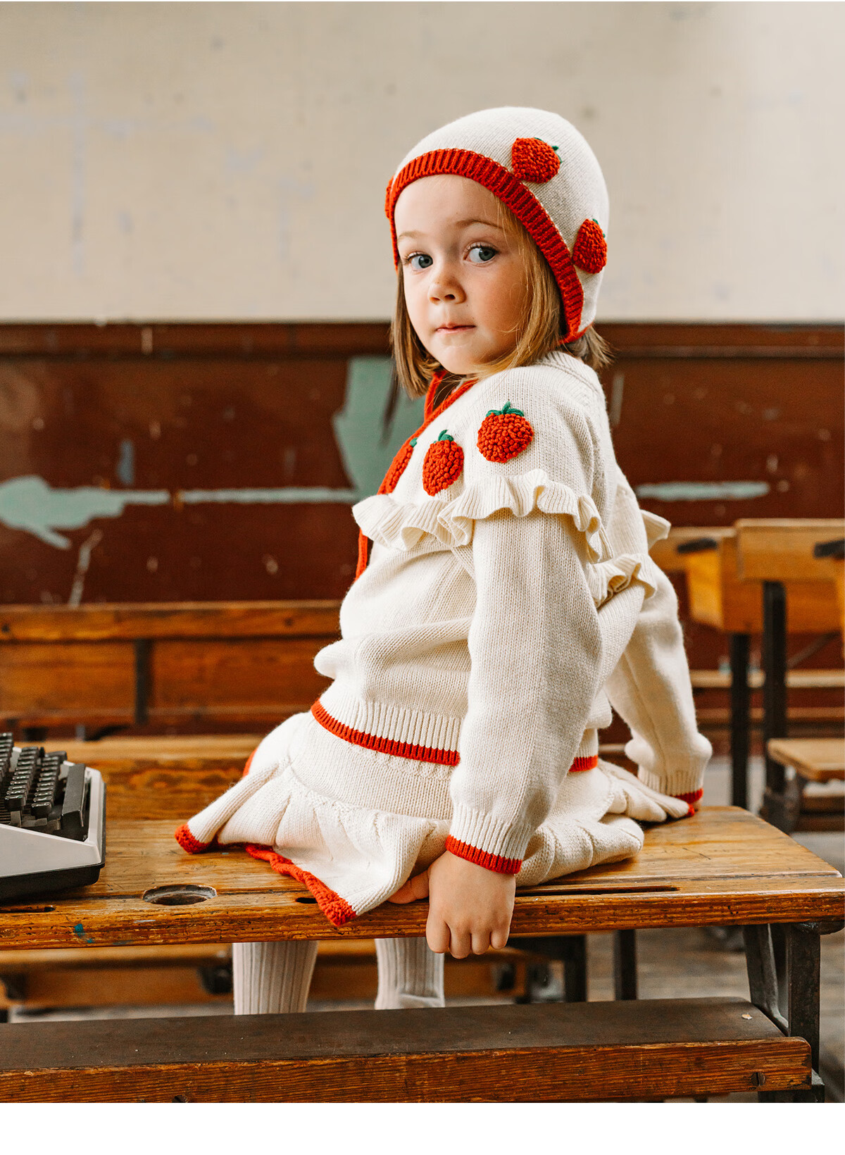 Happyology UK Hand-Embroidered Sweater Kids Baby Girls Autumn Winter Coat Knitwear 2