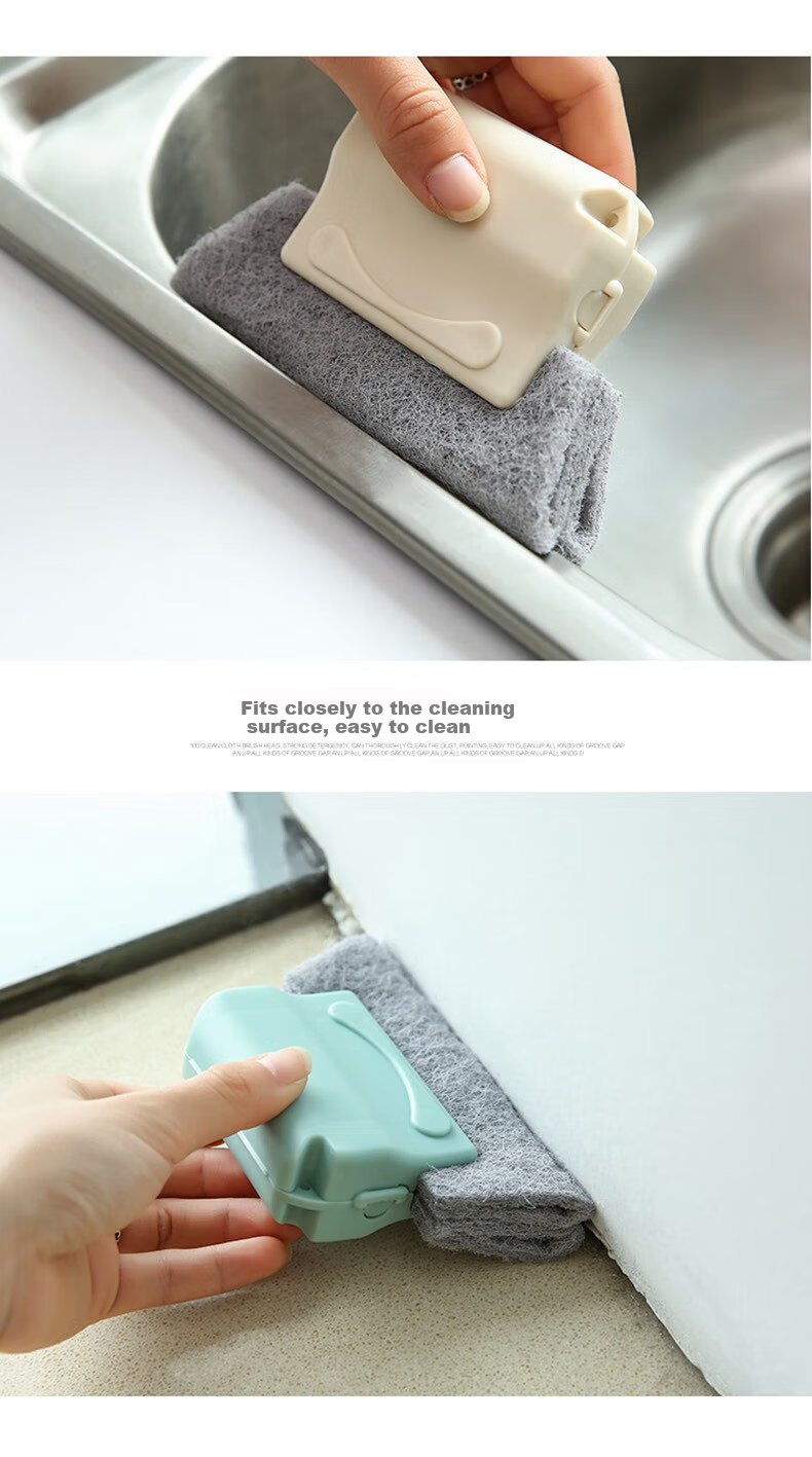 Jiebishi Gap Brush Window Sill Groove Cleaning Brush Household Deep Cleaning Tool for Narrow Spaces And Hard-To Areas, 3-Pack 4