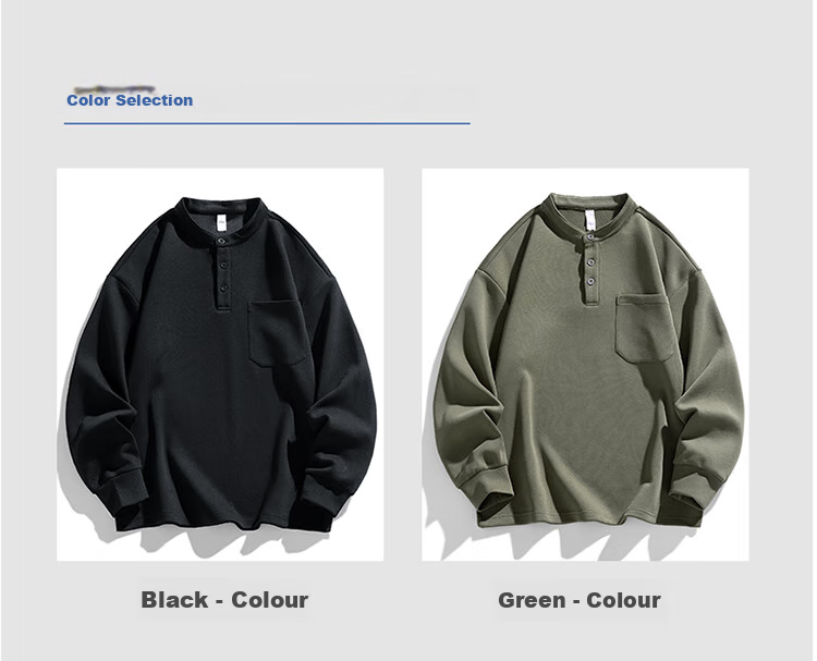 Dingfengbaoluo American Streetwear Men's Long Sleeve T-Shirt Spring Summer Crewneck Sweatshirt Loose Casual Base Shirt MT41 Black XL 3