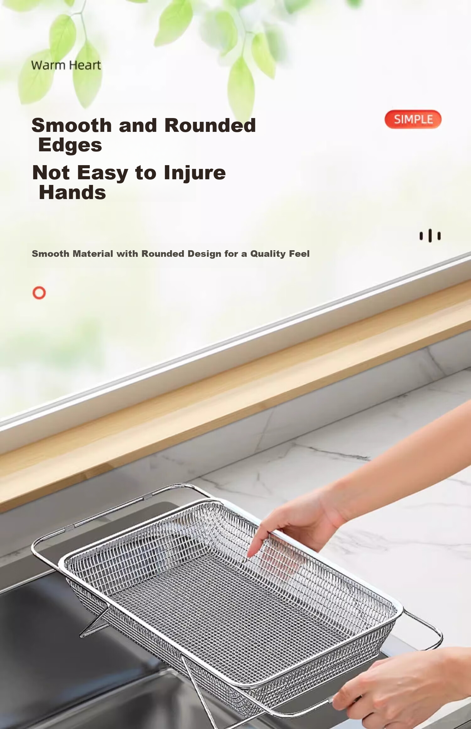 Jiadu 304 Stainless Steel Extendable Draining Basket, New Kitchen Sink Vegetable Washing Basin Dishwashing Sink Bowl And Plate Draining Rack 8
