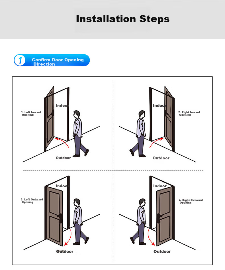 Fly.Globe Stainless Steel Door Lock, Interior Bedroom Door Lock, Anti-Theft Lock, Door Handle, AH66 17