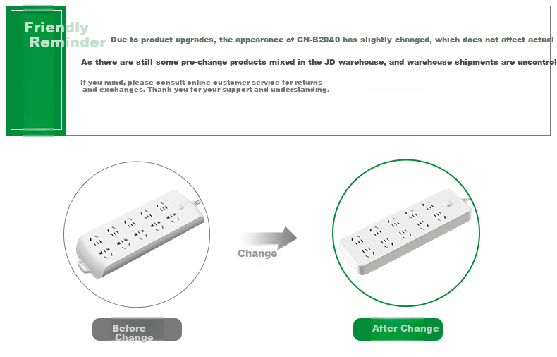 BULL Power Strip / Extension Cord / Surge Protector / Multi-Outlet Strip / Power Board / Cable Reel, 3C Certified, 6 Outlets with Master Switch, 5 Meters Long GN-B2060 1