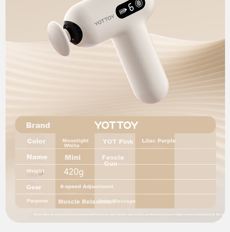 Yottoy Fascia Gun for Women, Multifunctional Muscle Massage Gun, Professional Fitness Mini Neck Massager for Wome 13