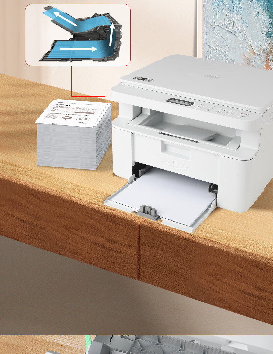 Brother DCP-7080D Monochrome Laser Multifunction Printer (Print, Copy, Scan, Automatic Duplex) 30ppm Home Use 7