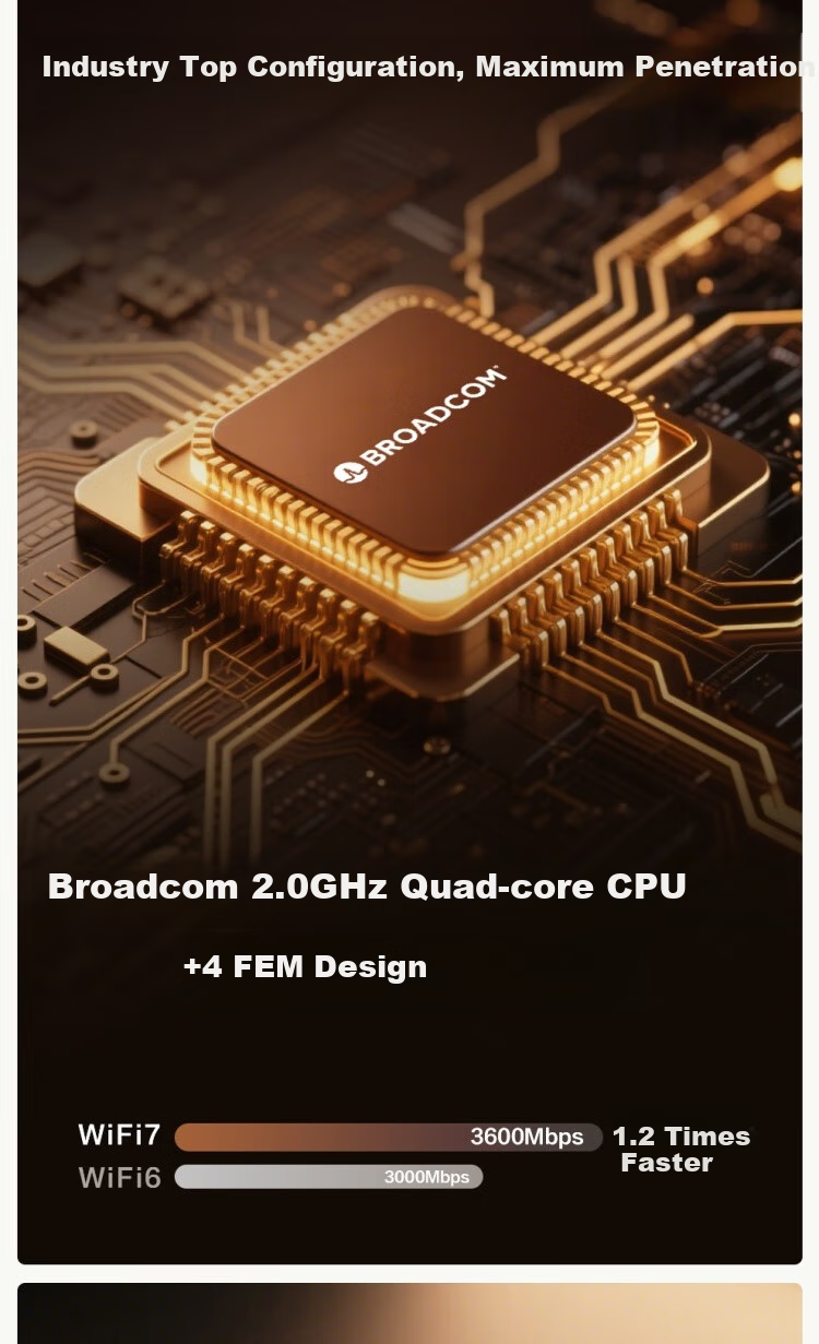 ASUS WiFi7 Signal Amplifier, BoTong Quad-Core 2.0G Dual-Band 3600M Wireless Booster, Compact Design with Wide Coverage, RP-BE58 6