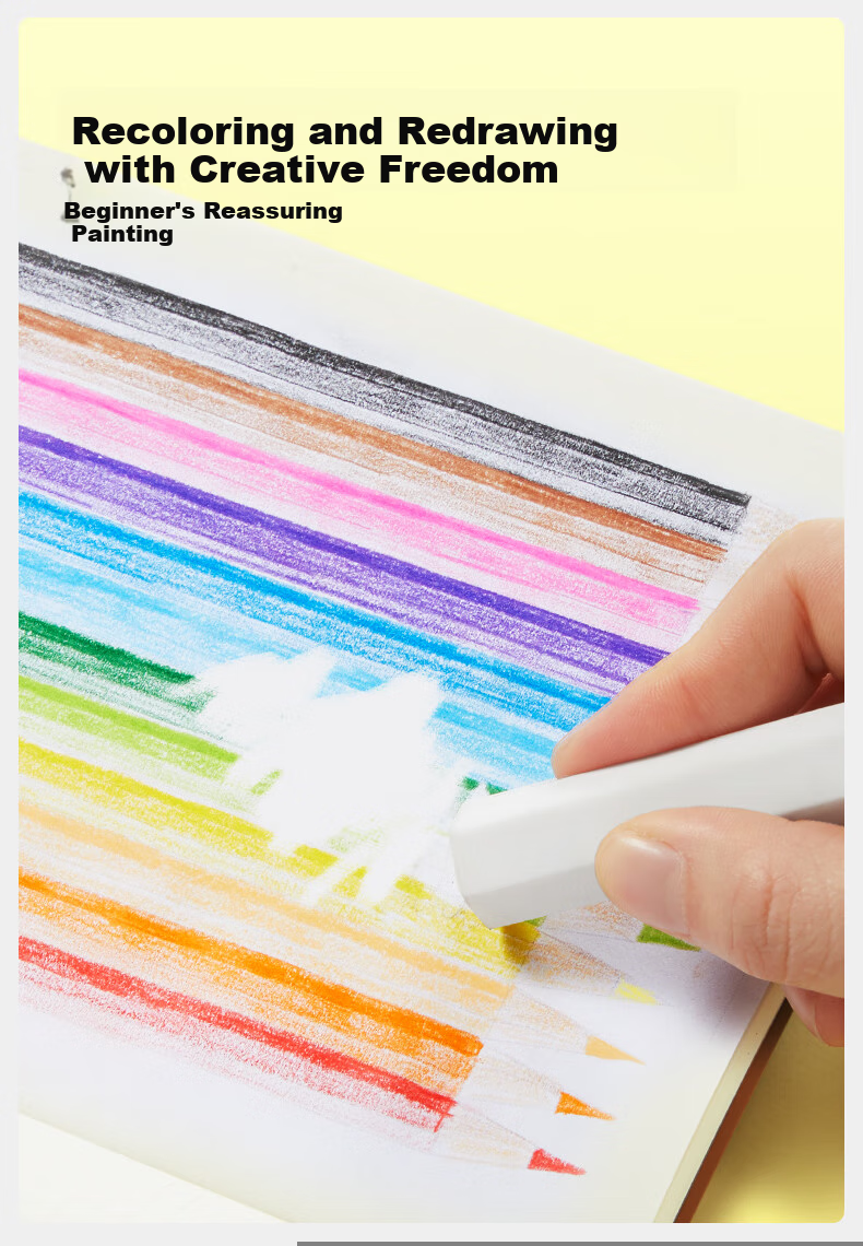 Kasimir Erasable Colored Pencils for Students' Art And Drawing, Professional Hand-Drawn Colored Pencils Set of 12 Colors for Beginners' Art Supplies 2