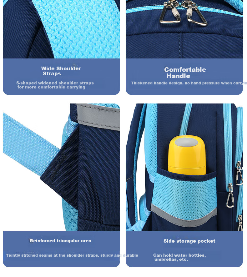 Edison Elementary School Backpack for Grades 1-3, Lightweight, Water-Resistant, Multi-Compartment, Reflective Children's Backpack 310-1ss 13
