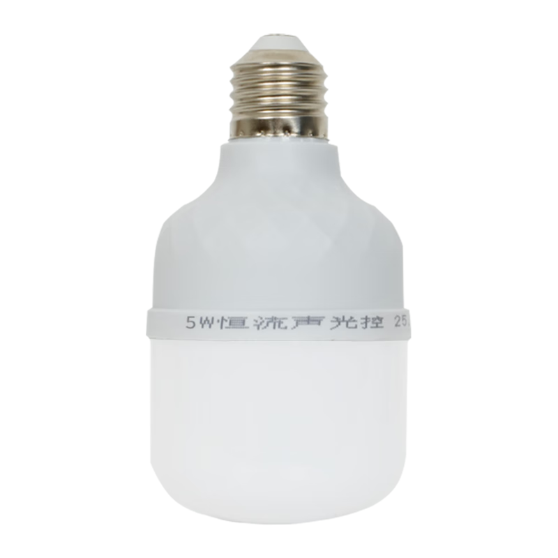 Gongtai LED Sound and Light Sensor Bulb 5W 6000K White Light E27 Screw Base Energy-saving Lamp for Staircase and Garage GT-QP-SK05