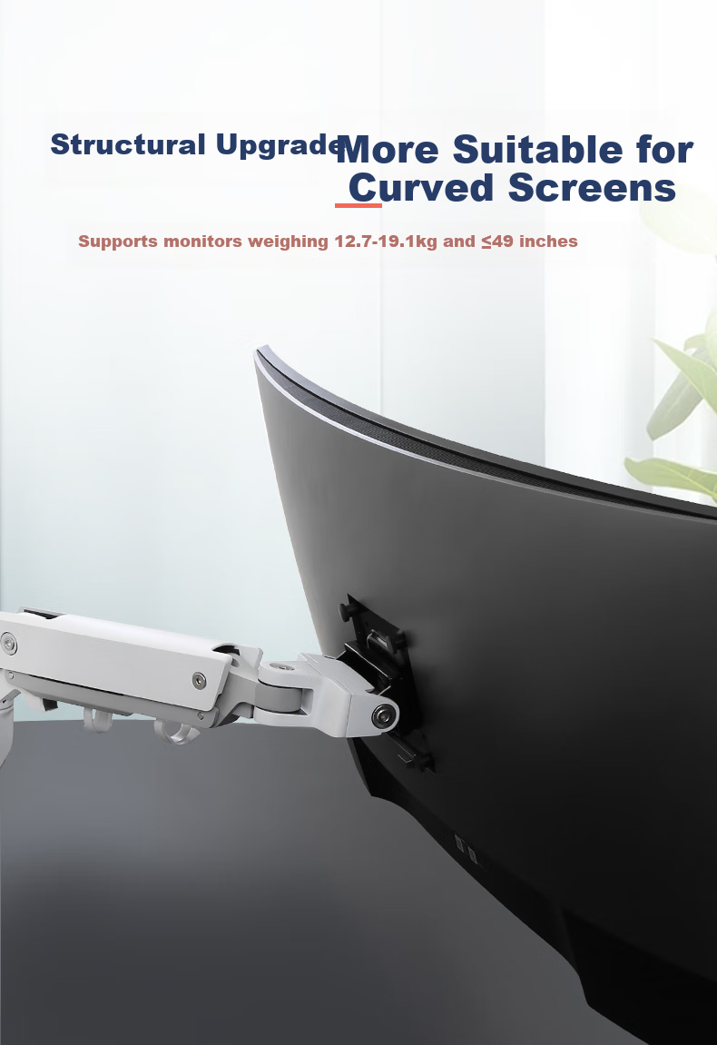 ERGOTRON HX-HD Heavy-Duty G9 Monitor Stand, Computer Stand, Monitor Arm, Rotating Computer Stand, Desktop Base, Height-Increasing Stand, Computer Desk, 45-647 White 6