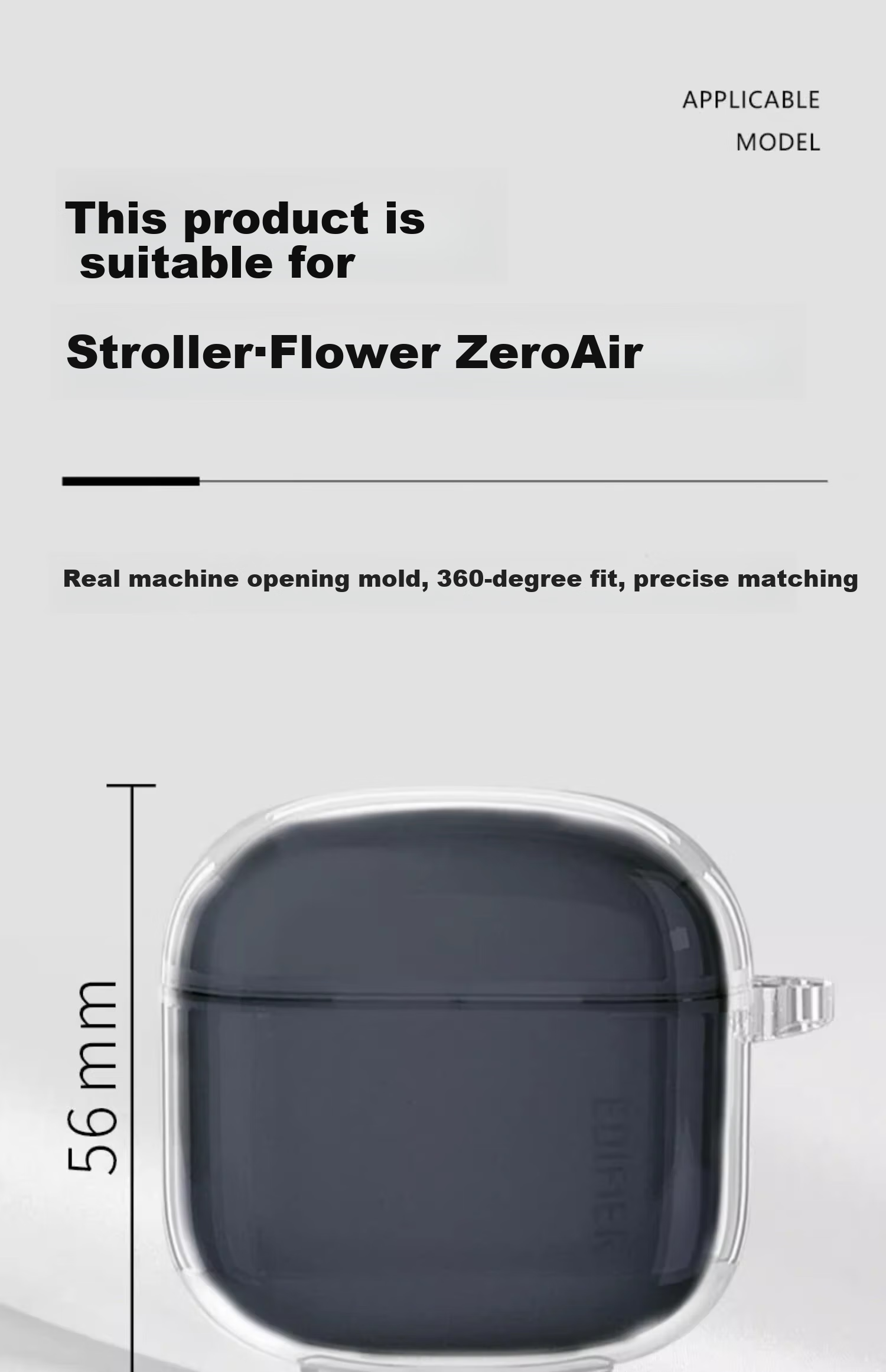 ESCASE Transparent Silicone Soft Case for Edifier Zero Air Bluetooth Earphones, Protective Cover with Strap, Shockproof Ultra-Thin Full Protection Storage Box 3