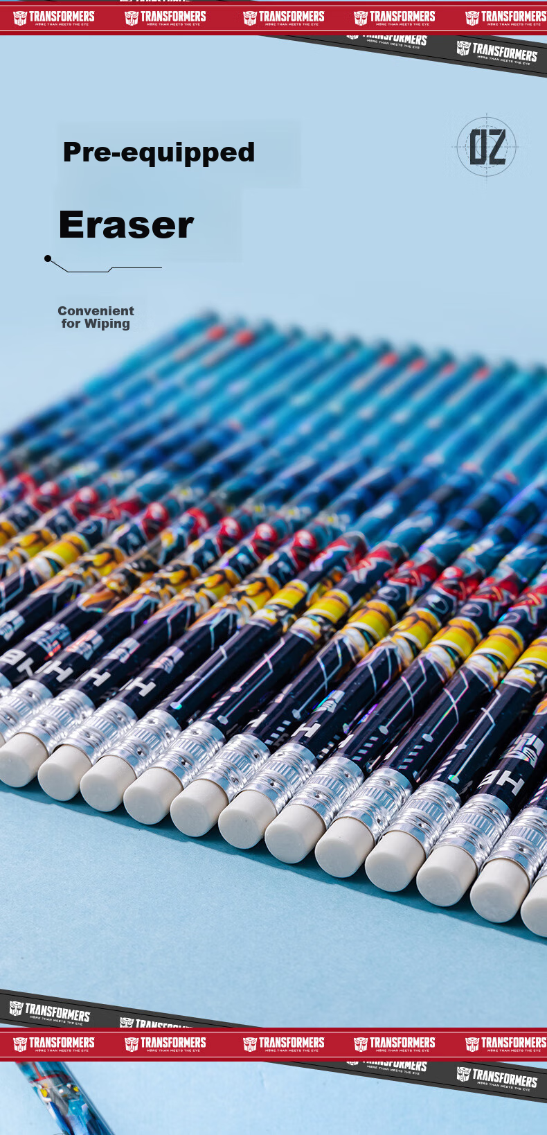 IiGEN Transformers Pencils [Set of 12], Elementary School, Middle School, Kindergarten First And Second Grade Back-To Gift, HB Pencil with Eraser Tip, Round Barrel, for Boys And Girls, Learning Tool, Children's Reward, 5870 4