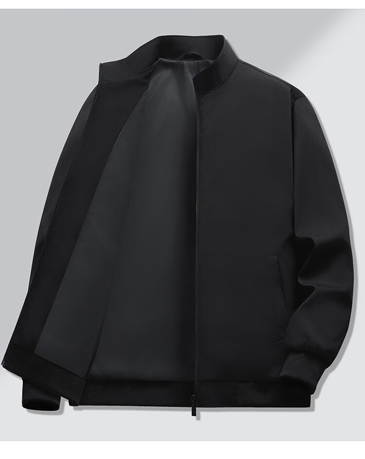 TUCANO Men's Spring Autumn Jacket Lapel Business Casual Executive Coat Fashion Versatile Comfortable Top Black XL 18