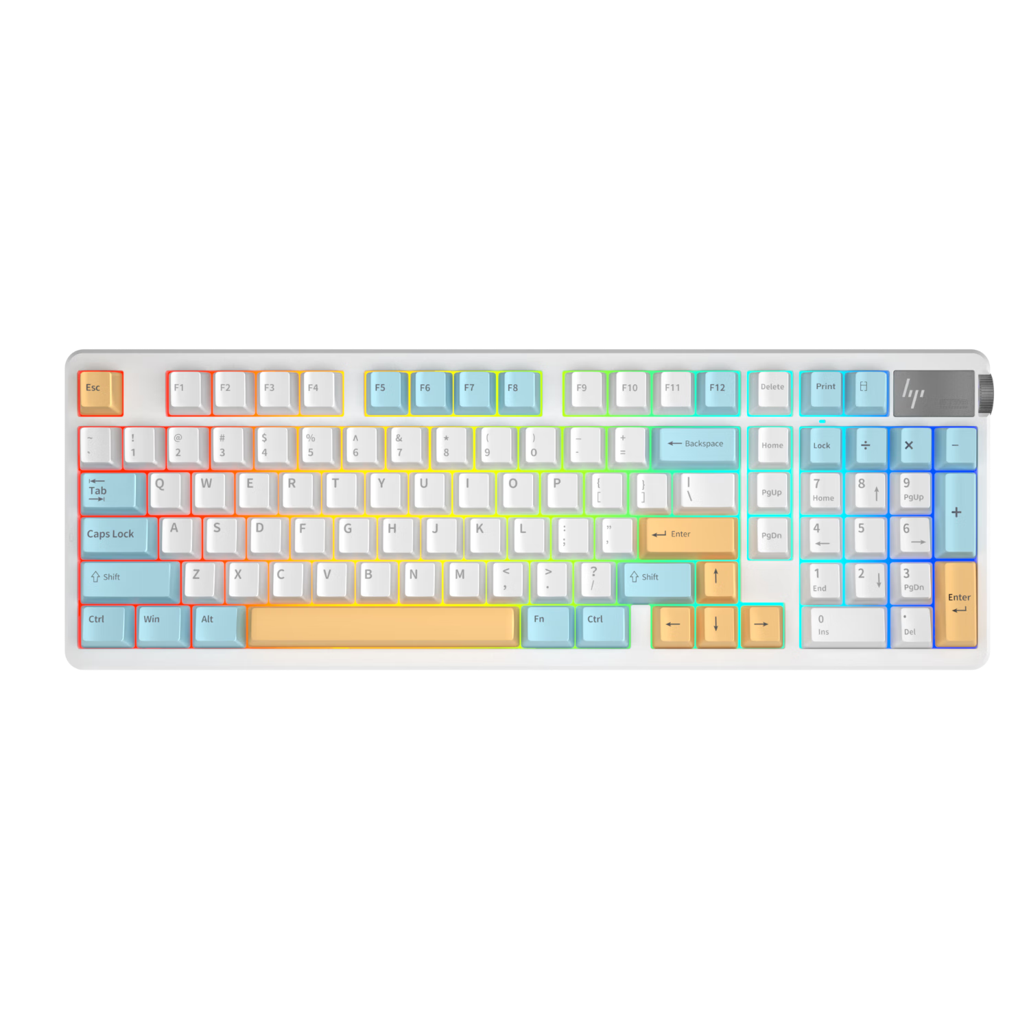 HP GT98 Mechanical Keyboard, Wireless Wired Bluetooth Tri-Mode, Gasket Customized E-Sports Gaming Keyboard for Office Computer And Tablet, Haishan Xingshengdai Switches, High Aesthetic Value