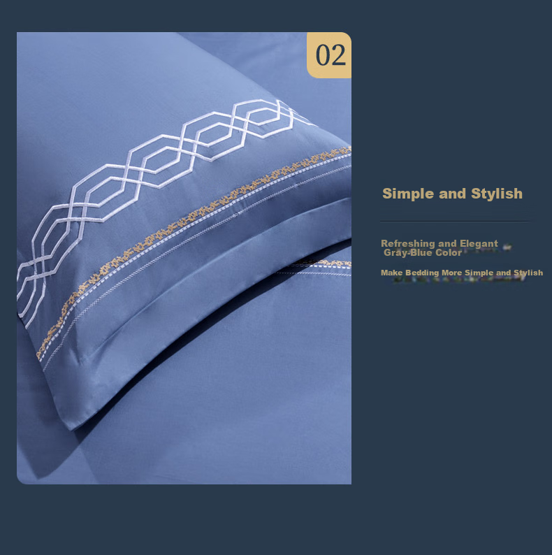 FUANNA HOTEL Series Four-Piece Set, 60S Long-Staple Cotton, Pure Cotton Sateen Hotel Set, 1.5-Meter Bed, 203*229cm 12
